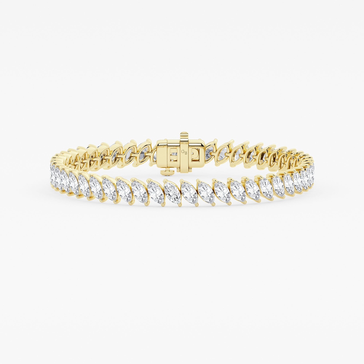 10 ctw Marquise Lab Grown Diamond Diagonal Tennis Bracelet - 6 Inches